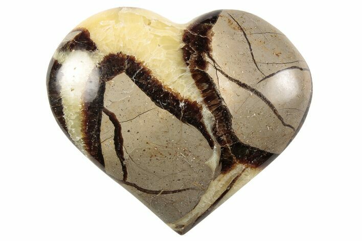 Polished Septarian Heart - Madagascar #156640